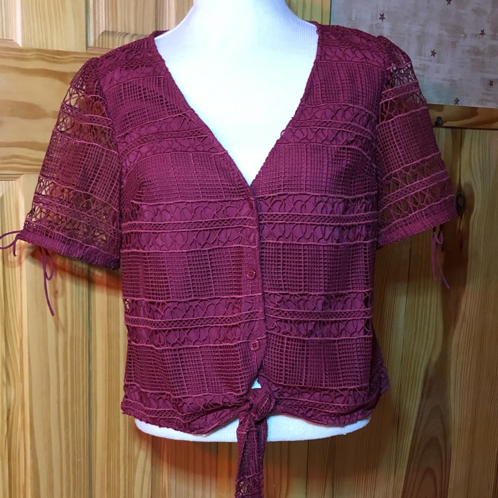 Tularosa Corrin Front Tie Blouse